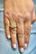 Bague ondulée or jaune et diamants