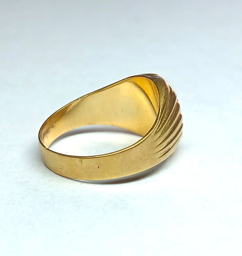 Bague 54 Bague chevalière en or jaune 58 Facettes 593/5