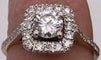 Bague 52 Bague Carrée Or Gris & Diamants 58 Facettes