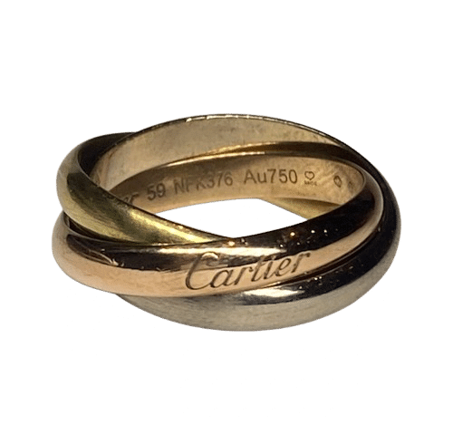 Bague 59 CARTIER - BAGUE C TRINITY CLASSIQUE 58 Facettes