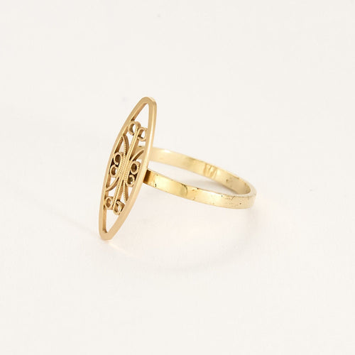 Bague 53 Bague marquise en or jaune 58 Facettes VAN0658