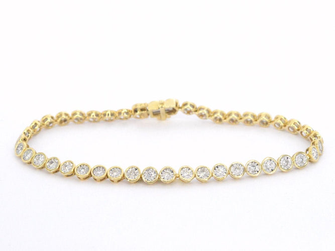 Bracelet Bracelet en or jaune serti de diamants 58 Facettes 2172
