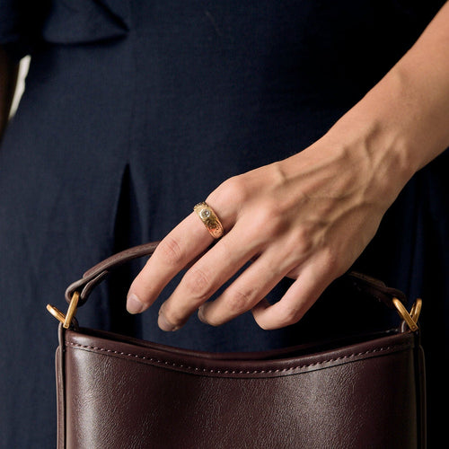 Bague 56,5 Bague bandeau en or jaune et diamant 58 Facettes CHA5770