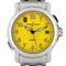 Montre Ulysse Nardin San Marco GMT + Dual Time Date 203-22 Stainless Steel Yellow Dial Automatic 58 Facettes