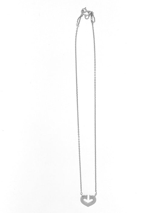 Collier CARTIER - C Collection Collier cœur en or blanc 58 Facettes