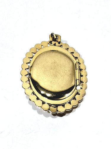 Pendentif Médaillon Photo Or rose et Perle 58 Facettes