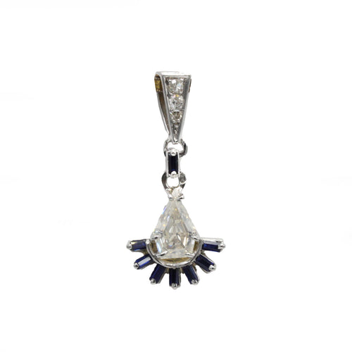 Pendentif - Or, Diamants & Saphirs