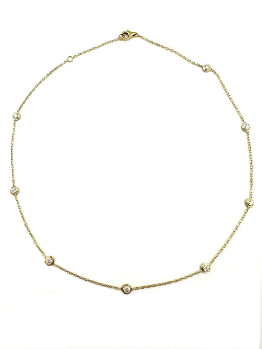 Collier CARTIER. Collection "Diamants légers", collier or jaune et diamants 0.80ct 58 Facettes