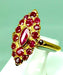 Bague 58 Bague or jaune pavée de rubis 58 Facettes AB395