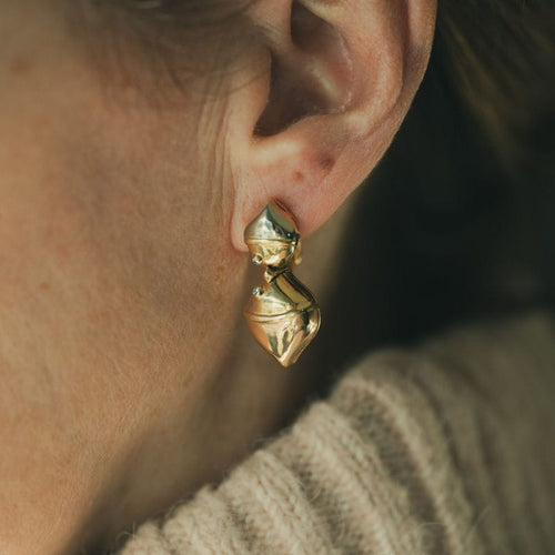 Boucles d'oreilles BULGARI - Boucles d'oreilles collection "Naturalia" - en or jaune 58 Facettes