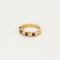 Bague 49.5 Demi-alliance en or jaune 18K diamants & rubis 58 Facettes ASN0390