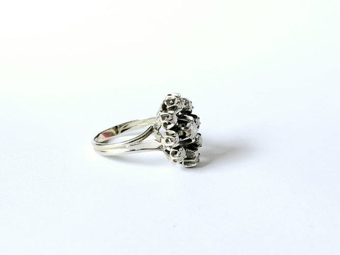 Bague or blanc et diamants