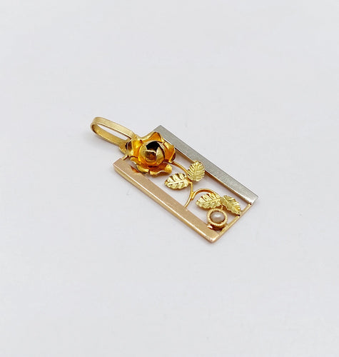 Pendentif Pendentif art déco trois or jaune et perle 58 Facettes B01005