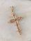 Pendentif Pendentif croix filigrané en or jaune 18k et rubis 58 Facettes