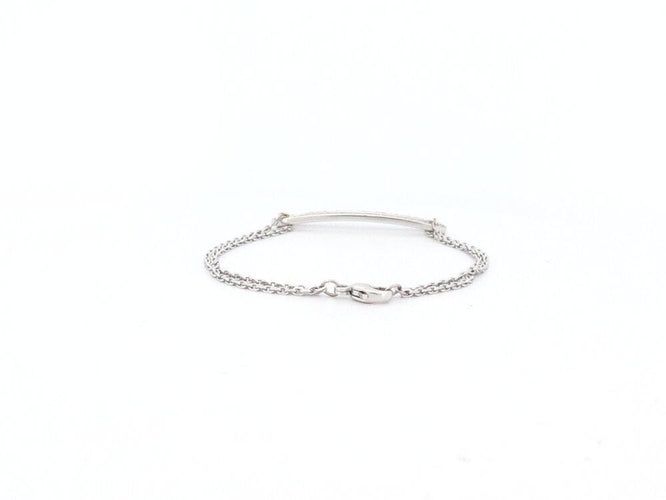 Bracelet bracelet DINH VAN maillon slim 14 or blanc 18k diamants 0.48 ct 58 Facettes 265172