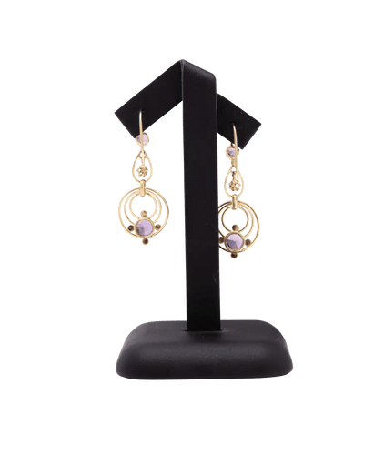 Boucles d'oreilles Boucles d'oreille Or jaune 18K Améthyste Perle 58 Facettes BO200126/TourbillonAmethyste/PHOTO