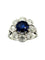 Bague 50 Bague Belle Époque platine, saphir et diamants 58 Facettes