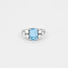 Bague 62 Bague en or gris et pierre bleue 58 Facettes