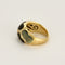 Bague 55 Bague bandeau en or jaune, nacre et diamants 58 Facettes CRE0100X2