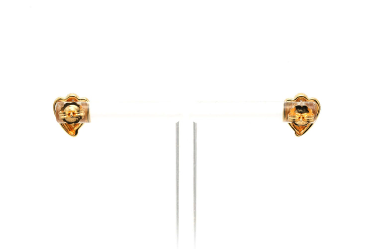 Boucles d'oreilles Boucles d'oreilles contemporaines en or jaune et blanc, diamants taille brillant (+-0.03ct) 58 Facettes 22889