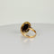 Bague Bague en or jaune avec grenat ovale facetté de 2,5 carats 58 Facettes 2501001