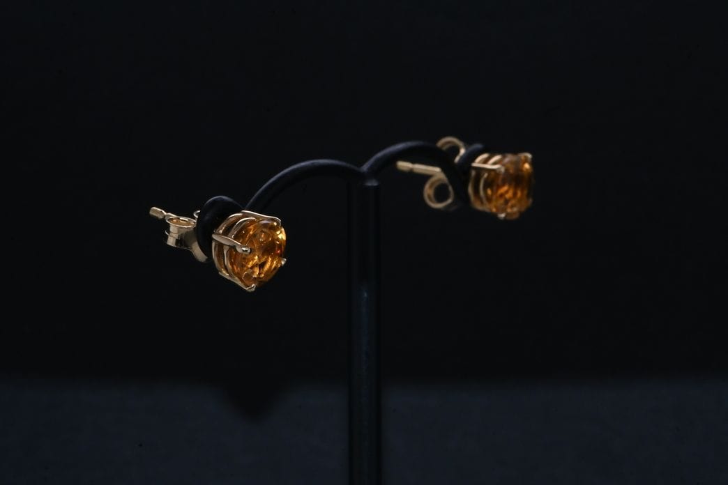 Boucles d'oreilles Boucles D'oreilles Citrine Or Jaune 18 Carats 58 Facettes