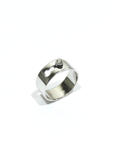 Bague 52 Dinh Van - Bague "Serrure" en or blanc 58 Facettes