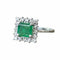Bague 56 Bague émeraude diamants or blanc 58 Facettes