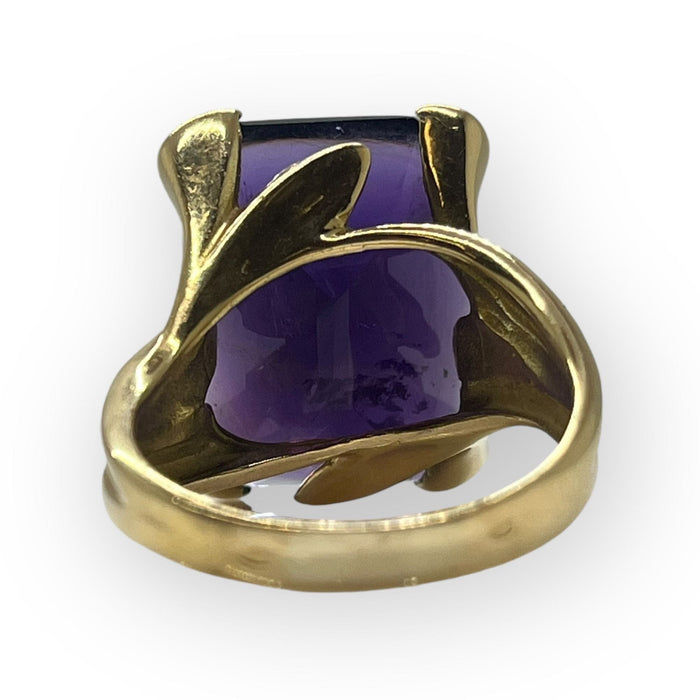 Bague 58.5 Bague or jaune pierre violette 58 Facettes 149049929