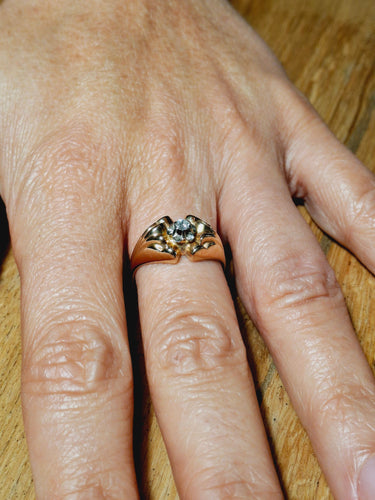 Bague 59 Bague En Or Rose Et Diamant 58 Facettes