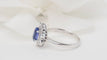 Bague 57 Bague marguerite en platine, tanzanite et diamants 58 Facettes 32520