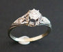 58 Solitaire diamond ring, gold and platinum setting 58 Facettes