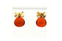 Boucles d'oreilles Boucles d'oreilles contemporaines en or jaune serties d'agates et de diamants 58 Facettes 20543