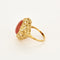 Bague en or jaune et corail