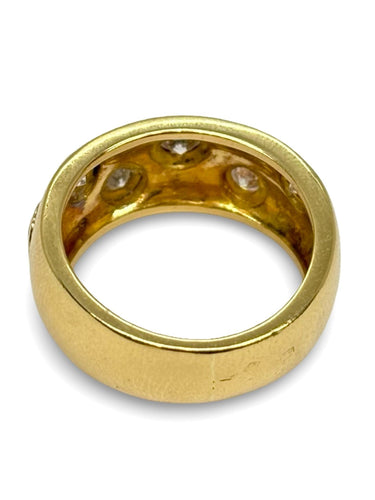 Bague 54.5 Bague or jaune et diamants 0,75 ct 58 Facettes 1152