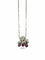 Collier or blanc rubis 1 ct et diamants 0,50 ct