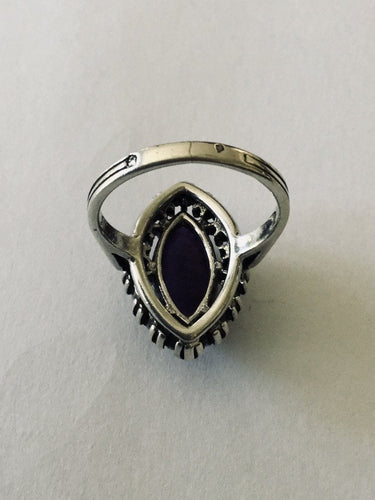 Bague 54 Bague Améthyste, quartz & marcassites 58 Facettes 602317