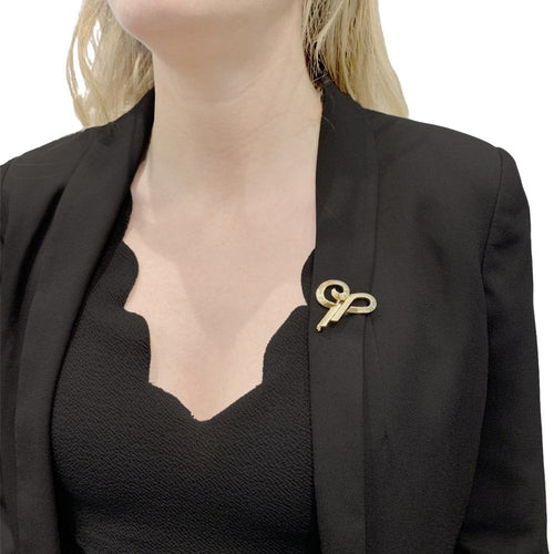 Broche Broche Cartier, « Initiales », or jaune. 58 Facettes 35071