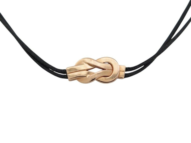 Collier collier FRED chance infinie or rose ras du cou cordon choker 58 Facettes 247059