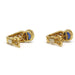 Boucles d'oreilles Boucles d'oreilles or jaune saphirs diamants 58 Facettes 220100R