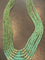 Collier 6 rangs de perles d'émeraudes 380 carats