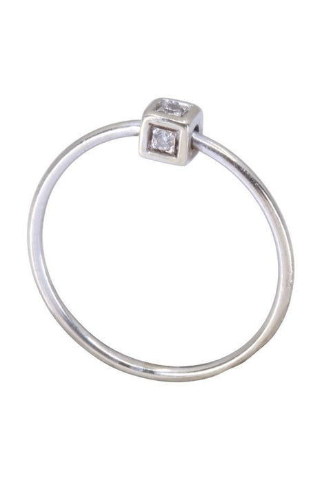 Bague or blanc diamant