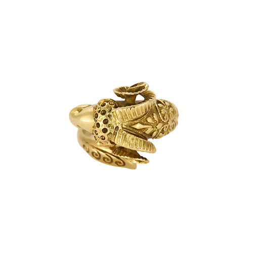 Bague 51,5 Bague bélier en or jaune 58 Facettes ARR2004