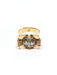 Bague 57.5 Bague Tank Or, Platine, Diamants 58 Facettes