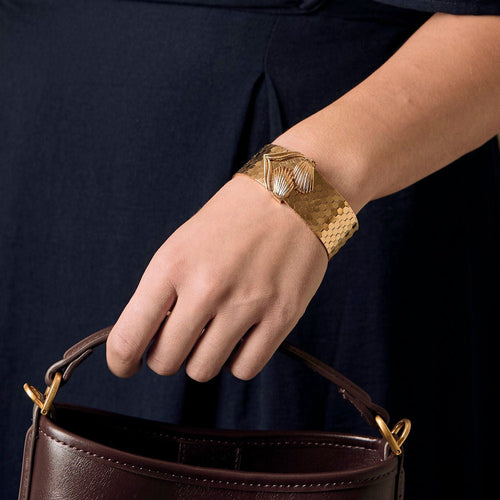 Bracelet Bracelet ceinture en or jaune , motif nid d'abeille 58 Facettes CAR1903