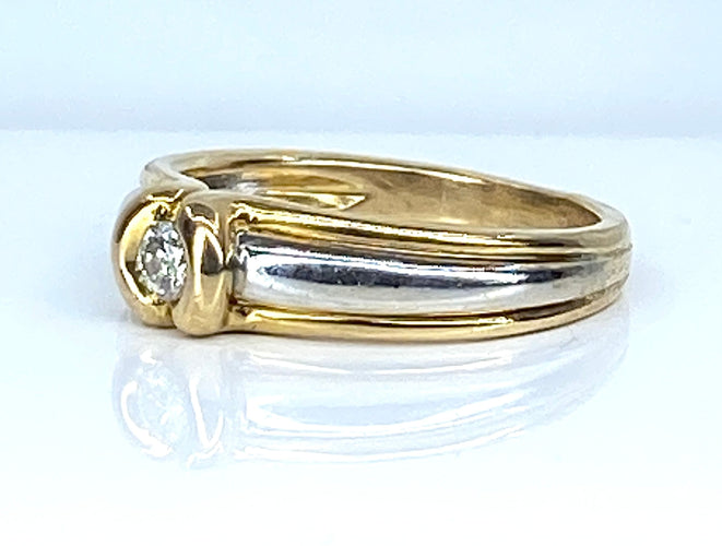 Bague 50 Bague solitaire 2 ors 18 carats et diamants 58 Facettes AB556