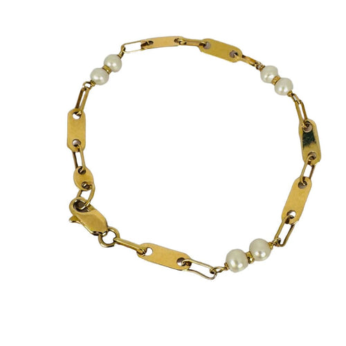 Bracelet Bracelet en or jaune avec perles 58 Facettes 2410026