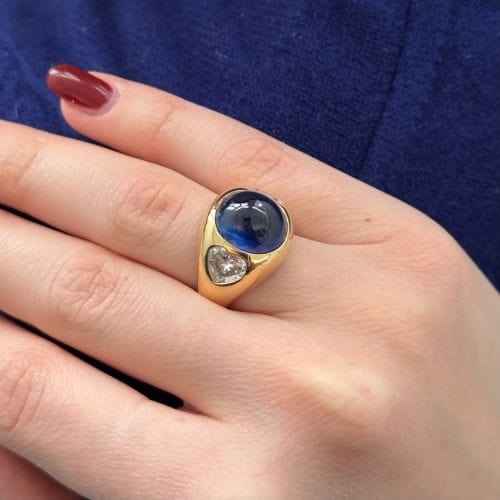 Bague Bague en saphir et diamant 58 Facettes 36434