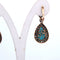 Boucles d'oreilles Boucles d'oreilles en or et argent, turquoise naturelle 58 Facettes