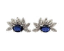 Boucles d'oreilles Boucles d'oreilles or blanc avec saphirs et diamants 58 Facettes